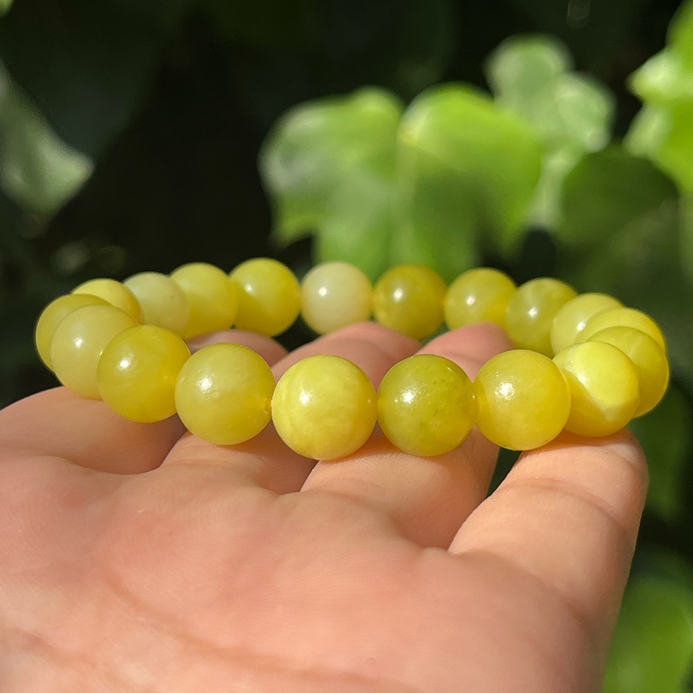 10mm stretchable lemon jade‎ bracelet